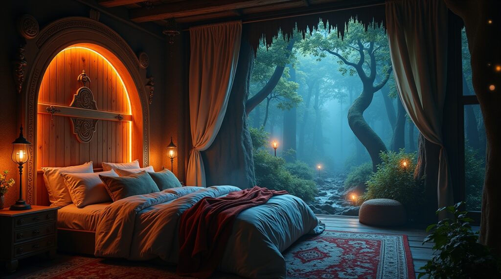 Cozy fantasy bedroom