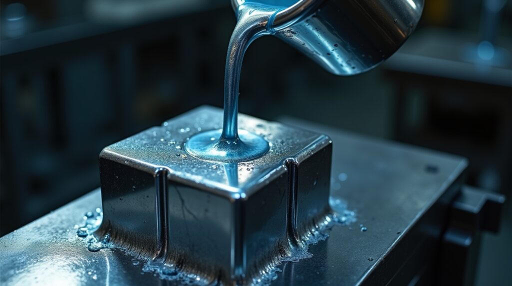 Molten chrome liquid metal