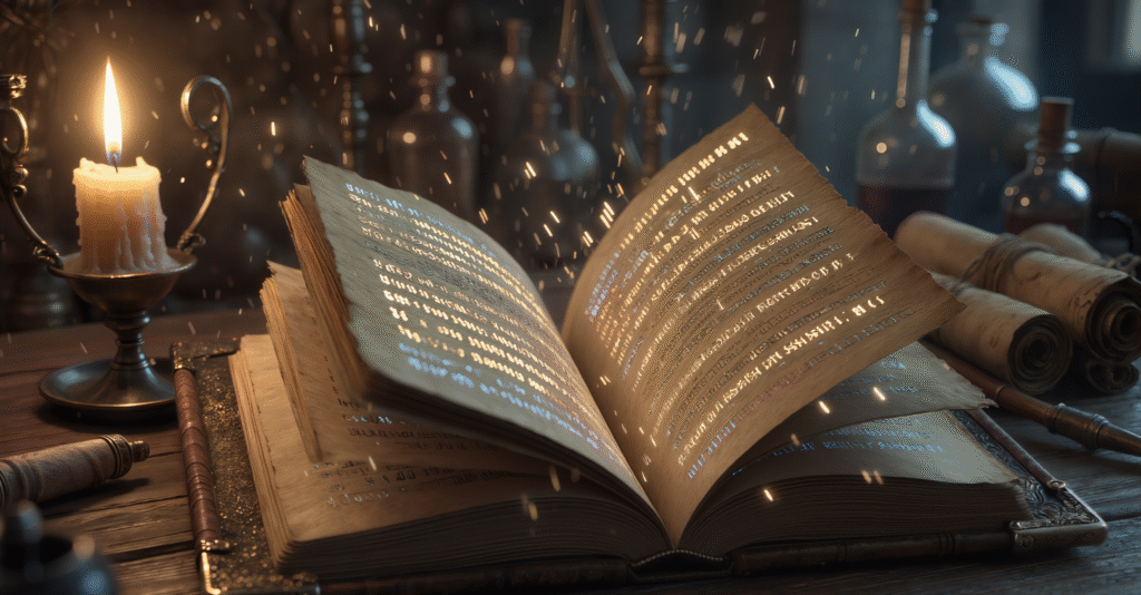 Ancient magical book